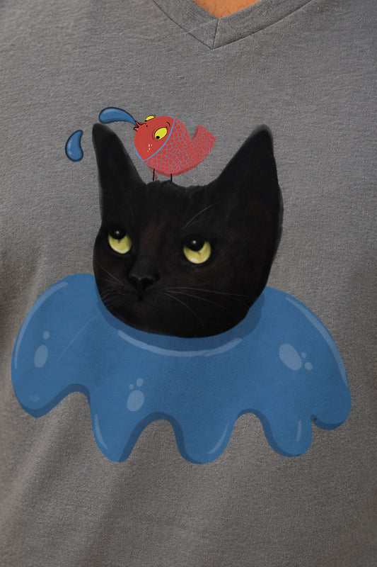 Puddle Cat (V neck)