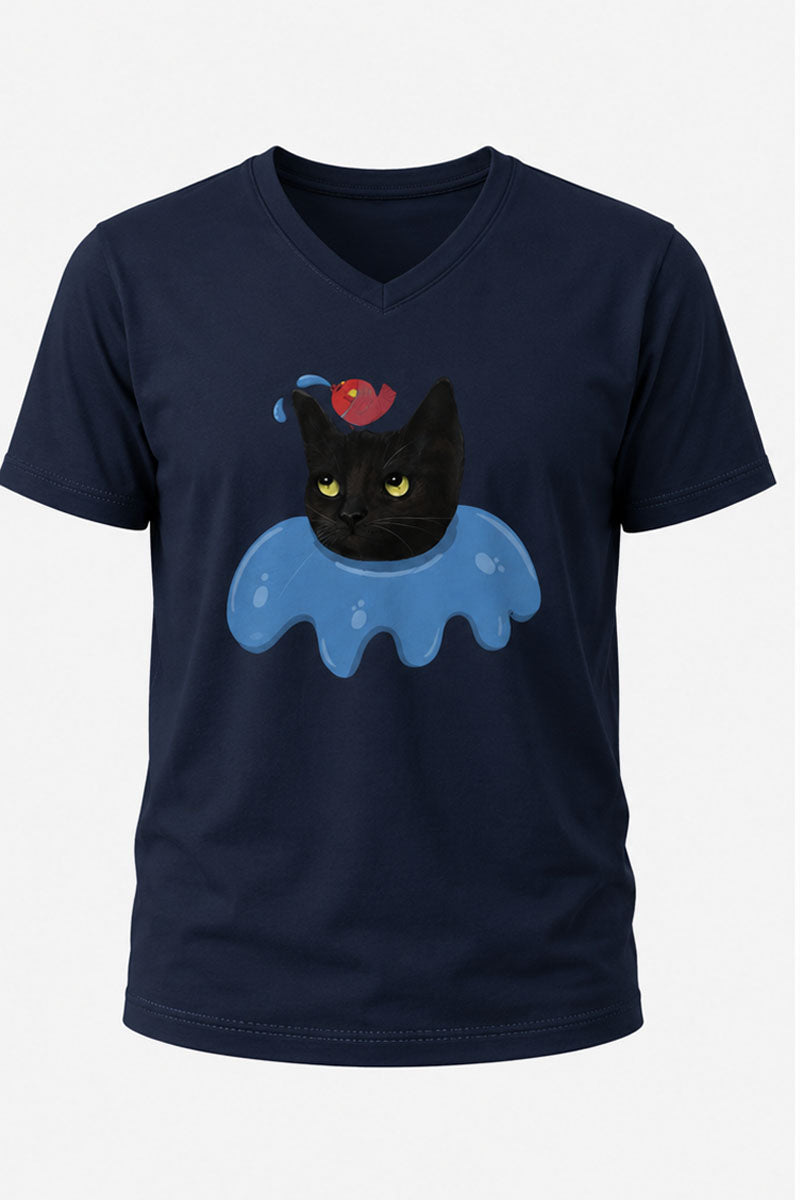 Puddle Cat (V neck)