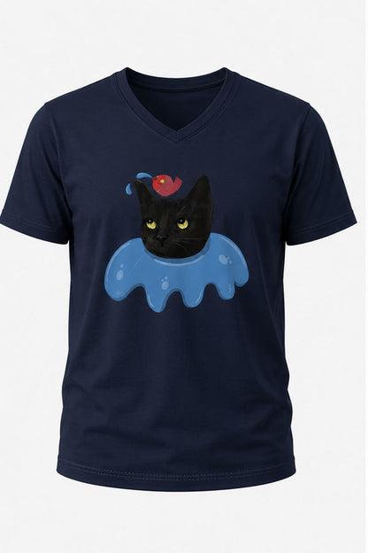 Puddle Cat (V neck)