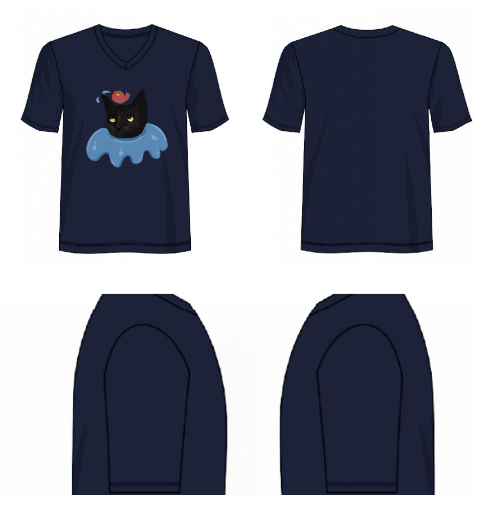 Puddle Cat (V neck)