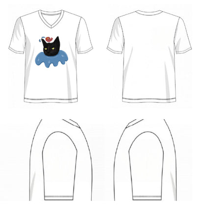 Puddle Cat (V neck)