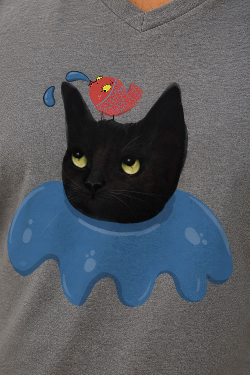 Puddle Cat (V neck)
