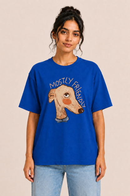 Mostly Friendly (Relaxed Fit-Unisex- Crew Neck)