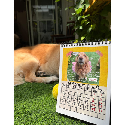 2025 Desk Calendar - Date(s) with Leo and Ollie